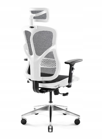 Ергономічне офісне крісло Diablo Chairs V-Basic до 150 кг, чорно-біле