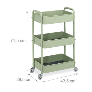 Relaxdays Rolling Cart with 3 Levels