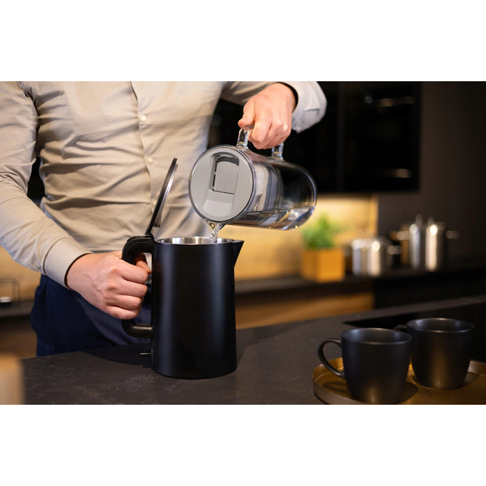 Скляний фільтр-кувшин Wessper D2 BOROSILICATE 3л, сірий + 3 фільтри