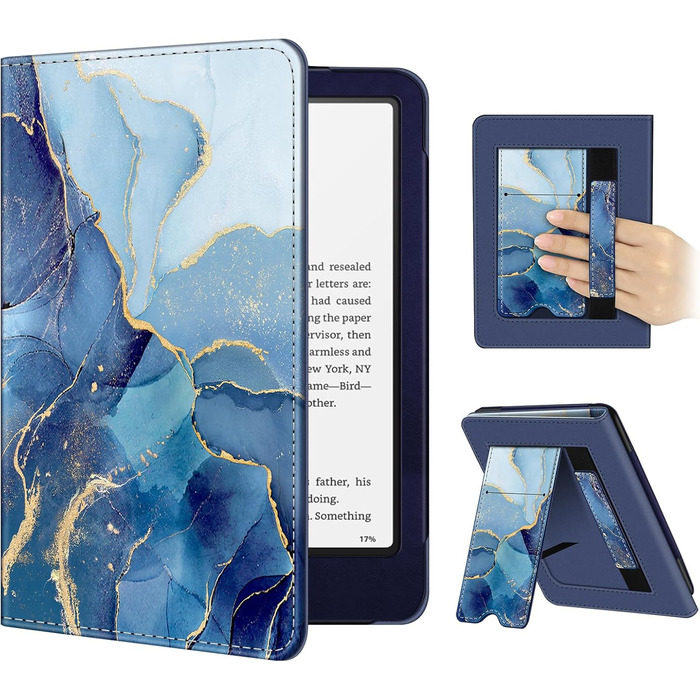 Чохол Fintie для Kindle Paperwhite 12-го покоління (2024/2025) з підставкою, петлею та авто-сном, Ozean Marmor