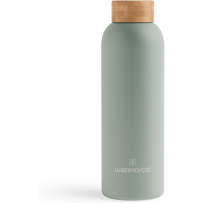 waterdrop® Steel Bottle 600ml Insulated Drinking Bottle, Leak-Proof | Thermos Flask 24h Cold, 12h Hot | Double-Walled Stainless Steel Water Bottle | Shatterproof | Carbonated Drinks Safe