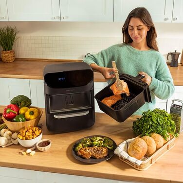 Фритюрниця, духовка та гриль Cecotec Cecofry FoodCourt 11000 Connected: 11 л, 1850 Вт, 3-в-1, 8 програм, Wi-Fi, 40-230ºC