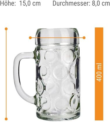 Набір пивних кружок Stölzle Lausitz ISAR, 6 шт, 0,5 л, скло Soda Lime