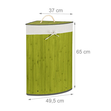 Relaxdays Bamboo Laundry Basket