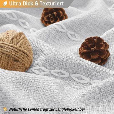 Шторка для душу BTTN 182 x 200 см, Бохо-фермерський стиль, важка тканина, з бахромою, водонепроникна, з вантажами, 12 гачків (сіра, смугаста)