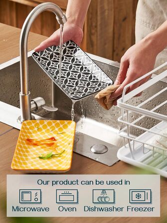 DOWAN Сервірна таця 6-ти місна - Bone China, прямокутна, 20.5 см - для закусок, суші, фруктів, салату, десерту. Можливе використання в мікрохвильовій печі, духовці, миєвій машині. Багатобарвна