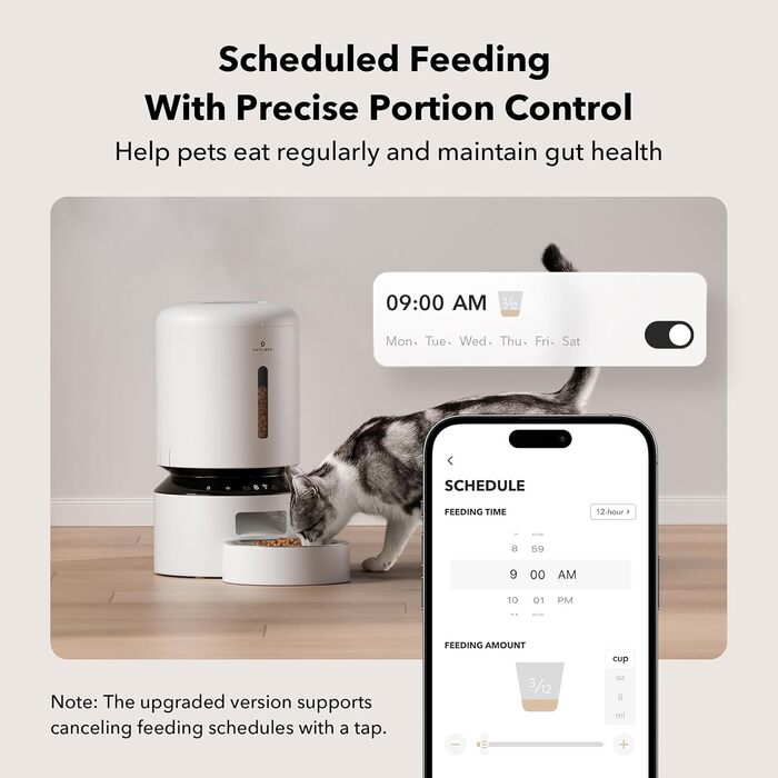 PETLIBRO Автомат годування котів 5л, WiFi, з програмою, білий