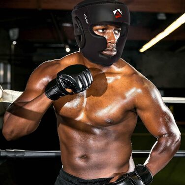 CE-Certified Boxing Headgear - Kickboxing, Muay Thai, Karate, Taekwondo Headguard (XL)