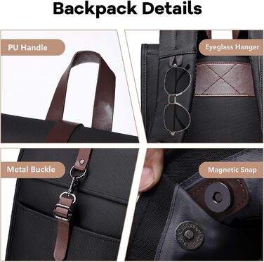 Рюкзак для ноутбука чоловічий/жіночий, 15.6 дюймів, з USB-портом, для подорожей, навчання, велосипеда (Чорний)