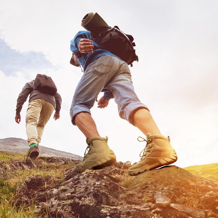 Черевики FREE SOLDIER для чоловіків: тактичні, туристичні, бойові. Зручні черевики для трекінгу, полювання, роботи, військових тренувань. Розмір 45 EU, пісочний колір