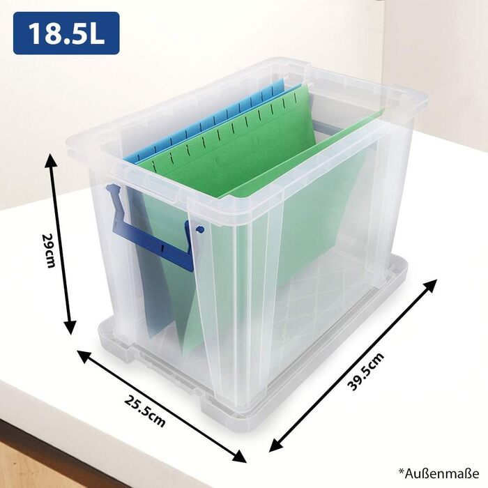 Велика пластикова коробка для зберігання з кришкою BANKERS BOX ProStore, 18,5 л, 30x58x38,5 см