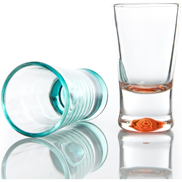 BigDean 48x Shot Glasses 2cl - Glass Shot Glasses - Colored Shot Glasses for Schnapps such as Tequila, Vodka, Ouzo, Sambuca, Liqueur - Shot glasses, Pinnchen