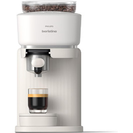Кавоварка еспресо Philips Baristina BAR300/00, 16 бар, автоматичне помел, компактна, натурально-біла, з фільтром, для приготування еспресо та кафе крема