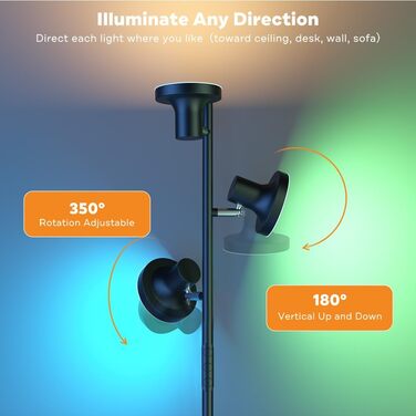 Стельовий світильник SIBRILLE з LED-підсвічуванням, 36W, 2500LM, диммування, пульт ДУ, сенсорне управління, 2700K-6500K, 3-режимний світловий ефект, для вітальні, спальні, офісу, готелю, колір: чорний
