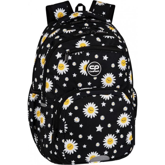 Молодіжний шкільний рюкзак CoolPack Pick Daisy Black, чорний у ромашках