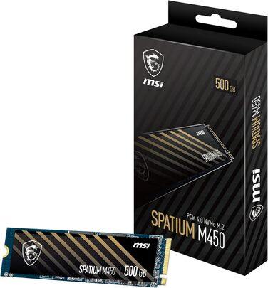 SSD MSI Spatium 2TB PCIe 4.0 NVMe M.2 - Внутрішній твердотільний накопичувач, 7000 МБ/с (читання) & 6800 МБ/с (запис), 3D NAND, Захист даних, 5 років гарантії (1400 TBW)