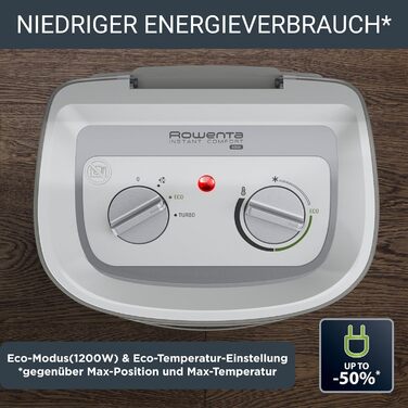 Електричний обігрівач Rowenta Instant Comfort Aqua SO6510F2: 2 режими, тиха робота, для ванної кімнати, сірий | білий