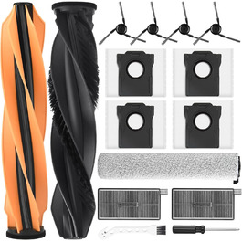 Набір аксесуарів для робота-пилососа Dreame L20 Ultra: 2 основні щітки, 6 мішків для пилу, 4 мікрофібри, 4 HEPA-фільтри, 4 бічні щітки, 1 щітка для очищення