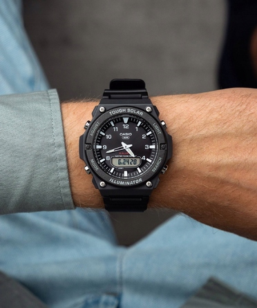 Чоловічий спортивний годинник Casio AQ-S820W Solar, Світовий час