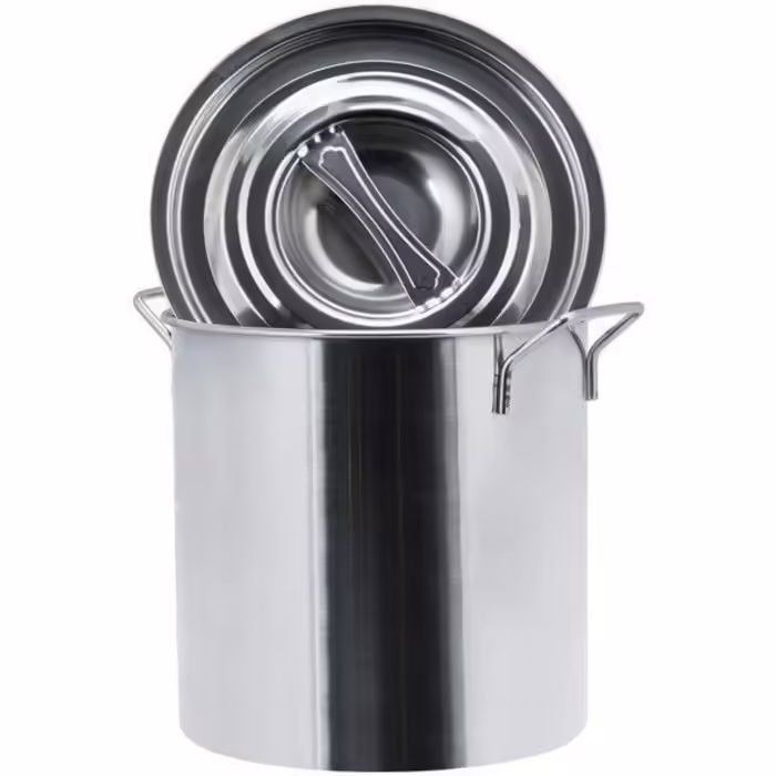 XXL Stainless Steel Stockpot Available in 5 Sizes: 20L, 30L, 45L, 70L, 95L (40x40cm = 45L)