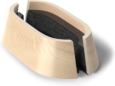 HumanCentric Maple Wood Laptop Stand - Vertical Adjustable Desk Organizer & Docking Station