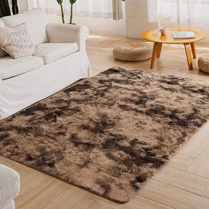 ROHATIM High-Pile Carpet Living Room Super Soft Shaggy Rug Fluffy, Soft Area Rug Bedroom Carpets Super Soft Fluffy Kids Rug (Blue, 80 x 150 cm) Blue 80 x 150 cm