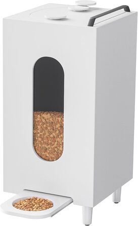 Автоматичний годівниця для котів та собак QLS, 20л, з мискою, 60 x 30 x 30 см, білий