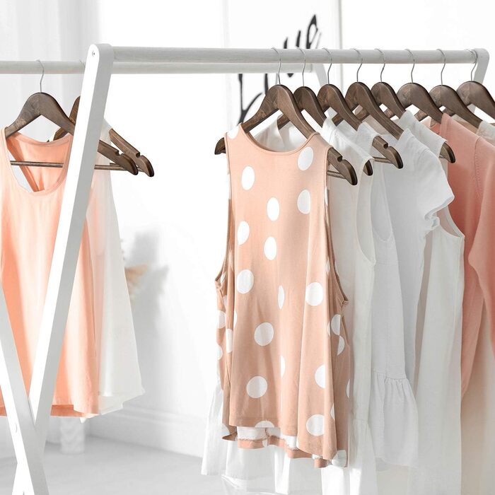 Дерев'яні вішалки для одягу HOUSE DAY, 20 шт. з горіха, стабільні, обертаються, для сорочок, костюмів, 44,5 см