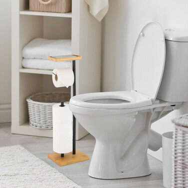 Relaxdays Toilet Paper Holder with Shelf