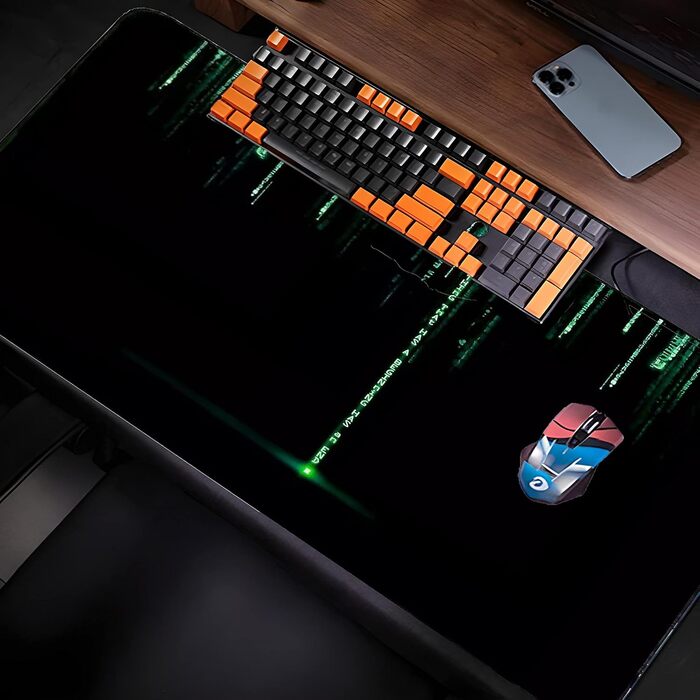 Килимок для миші Rotoo Gaming XXL 90x40 см, чорний, для геймінгу, антиковзаюча поверхня, покращує точність та швидкість