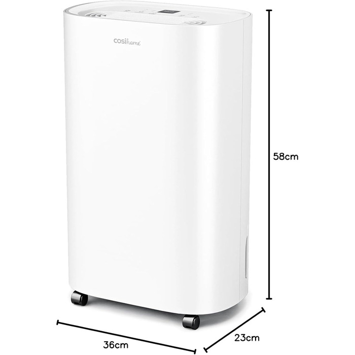 Електричний осушувач повітря Cosi Home - 25 л/добу, з датчиком вологості, таймером, для захисту від вологи та плісняви