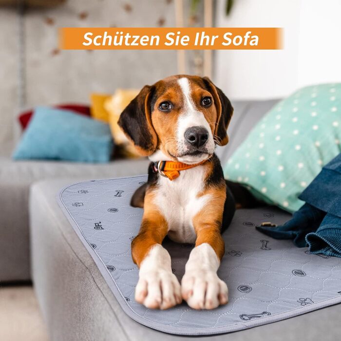 2 шт. вбиральні підкладки для цуценят, 80х92 см, водонепроникні та миючі. Килимки для навчання собак, неслизькі килимки для дивана та підлоги (2 шт.)
