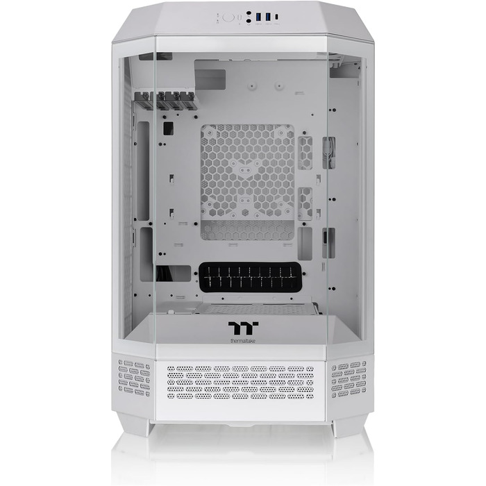 Корпус ПК Thermaltake The Tower 300 Snow (Білий) Micro Tower, Micro-ATX/mini-ITX, вертикальний дизайн, 3x Tempered Glass, 2x140mm PWM вентилятори, підтримка радіатора до 420mm, опціональний кріплення для стійки