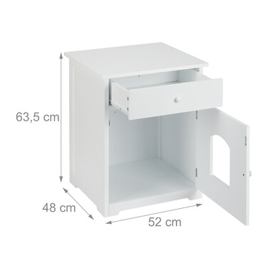 Relaxdays Cat Cabinet with Drawer