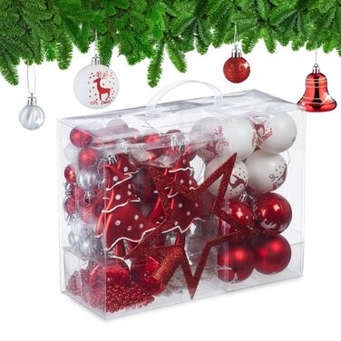 Relaxdays Set of 103 Christmas Baubles
