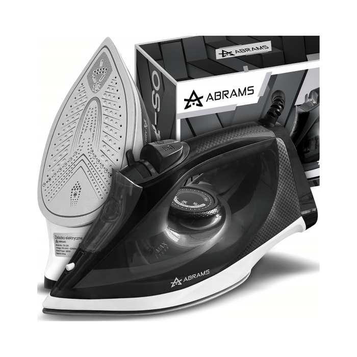 Парова праска Abrams з керамічною підошвою, 3000 Вт, системи Anti Drip та Anti Calc