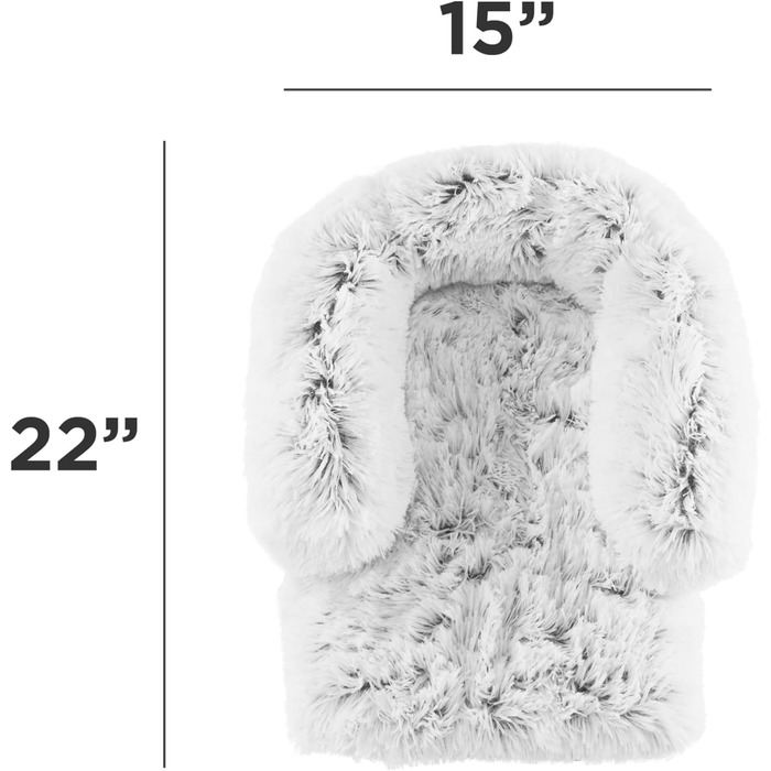 Круглий лежак для тварин Best Friends by Sheri The Original Calming Donut Lux - заспокійливий лежак з штучного хутра, 58 x 58 см (з валиком для шиї, матрац, 65 x 51 x 18 см, Frostgrau)