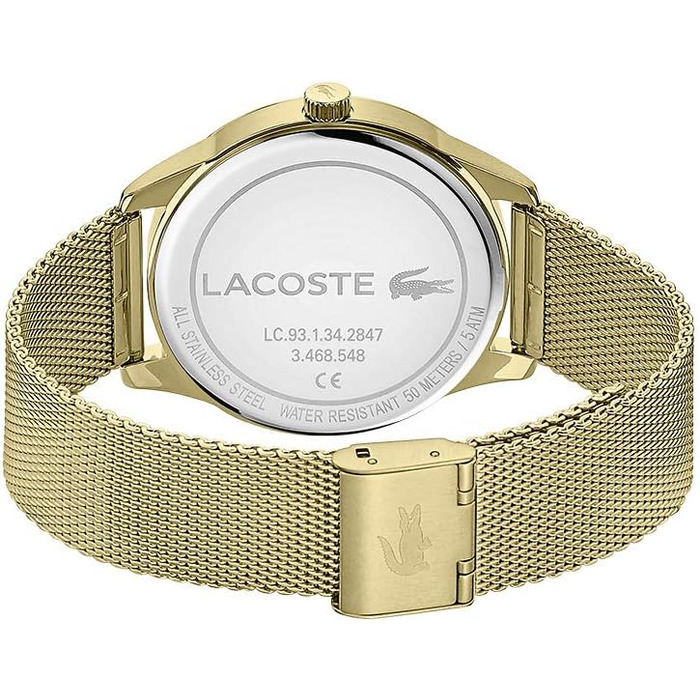 Годинник чоловічий Lacoste Vienna 2011104 з браслетом з нержавіючої сталі золотистого кольору