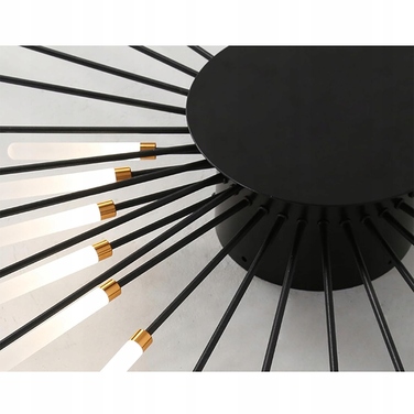 Сучасна LED-люстра GOECO, чорна, 100 см, 3150 лм, 28 Вт