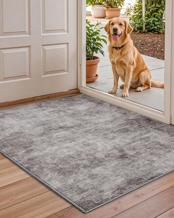 Килимок для дому COLOR&GEOMETRY 60x90 см з неслизьким покриттям TPE, сірий (Rechteckig)