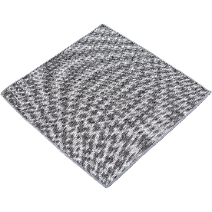 Метелик чоловічий DonDon Tweed 12x6 см з нагрудною хустинкою 23x23 см, бавовна, сіро-клітинчастий візерунок