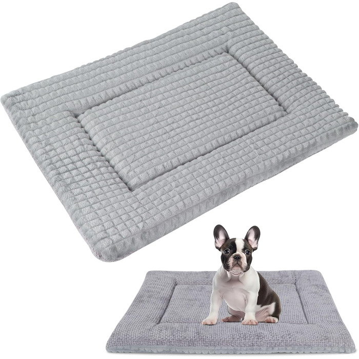 Килимок для собак Vejaoo XZ016 сірий, 60x45 см: миється, м'який, теплий