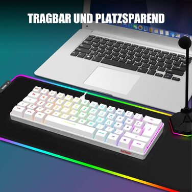 RedThunder Бездротовий комплект клавіатури та миші для геймінгу, QWERTZ DE, для PC, MAC, PS5, Xbox, офісу