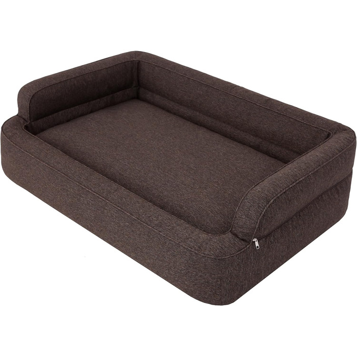 Ліжко для собак та котів, зручне та знімний чохол, коричневе, розмір XXL (117x79 см)