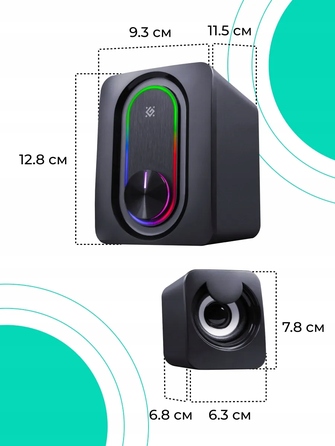 Комп'ютерні колонки 2.1 з LED-підсвіткою, USB, 11 Вт, Bluetooth