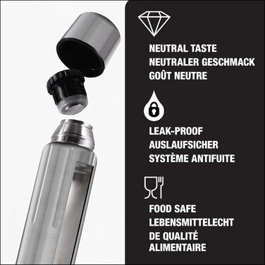 SIGG - Insulated Drinking Bottle - Thermos Flask Gemstone IBT - With Cup - Leak-Proof - Featherlight - BPA-Free - 18/8 Stainless Steel - 0.5L / 0.75L / 1.1L