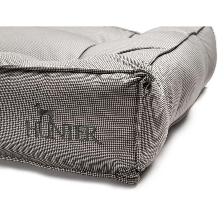 Ліжко для собак HUNTER Lancaster, стьобане, з малюнком, м'яке, 70 x 50 см, сірий колір