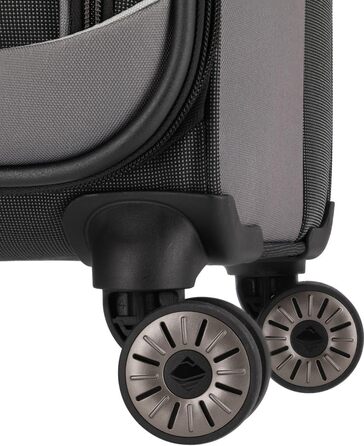 Travelite 4-Wheel Luggage Size L Softshell made from recycled material, Luggage Series VIIA: Trolley with expandable gusset + edge protection, 77 cm, 91-103 liters (Large Trolley (77 cm), Slate Grey)
