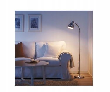 Підлогова лампа IKEA Lersta, сіра, цоколь E27, 20 Вт