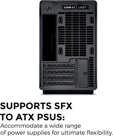 Корпус Lian Li DAN Cases A3 Wood Edition для ПК Micro-ATX з темперованим склом та дерев'яними вставками з горіха (чорний, сітчатий)